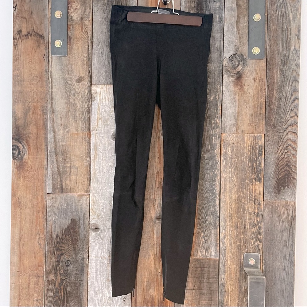 Vince suede pant with ankle zips